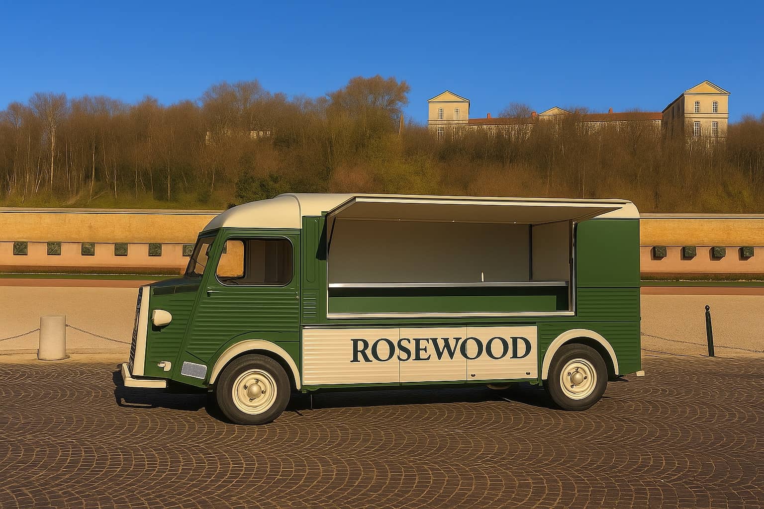 Citroën HY Rosewood aménagé en food truck vintage événementiel