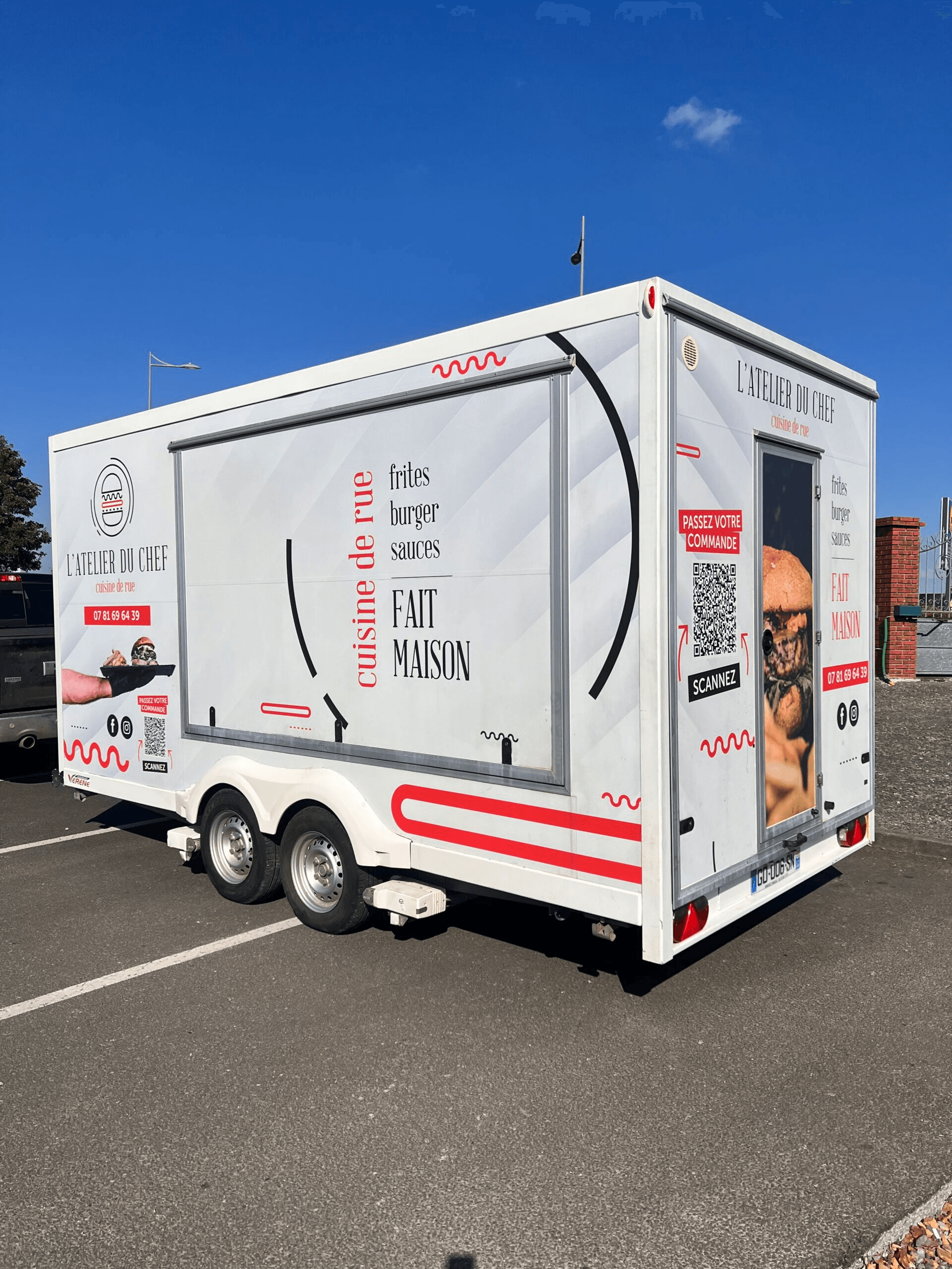 Remorque Food Truck 2021 – Full équipée – Prête à travailler (burgers/snack)