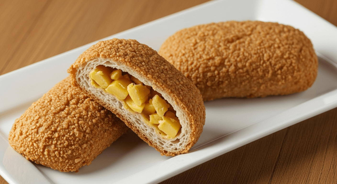 Pains farcis au maïs avec croûte dorée croustillante, spécialité parfaite pour food truck