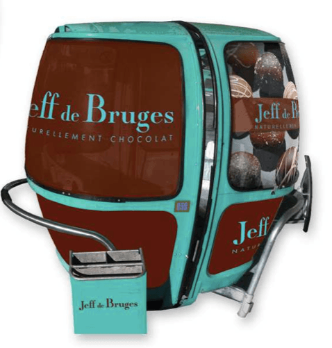 Réalisation MEGG pour Jeff de Bruges - covering complet aux couleurs du chocolatier